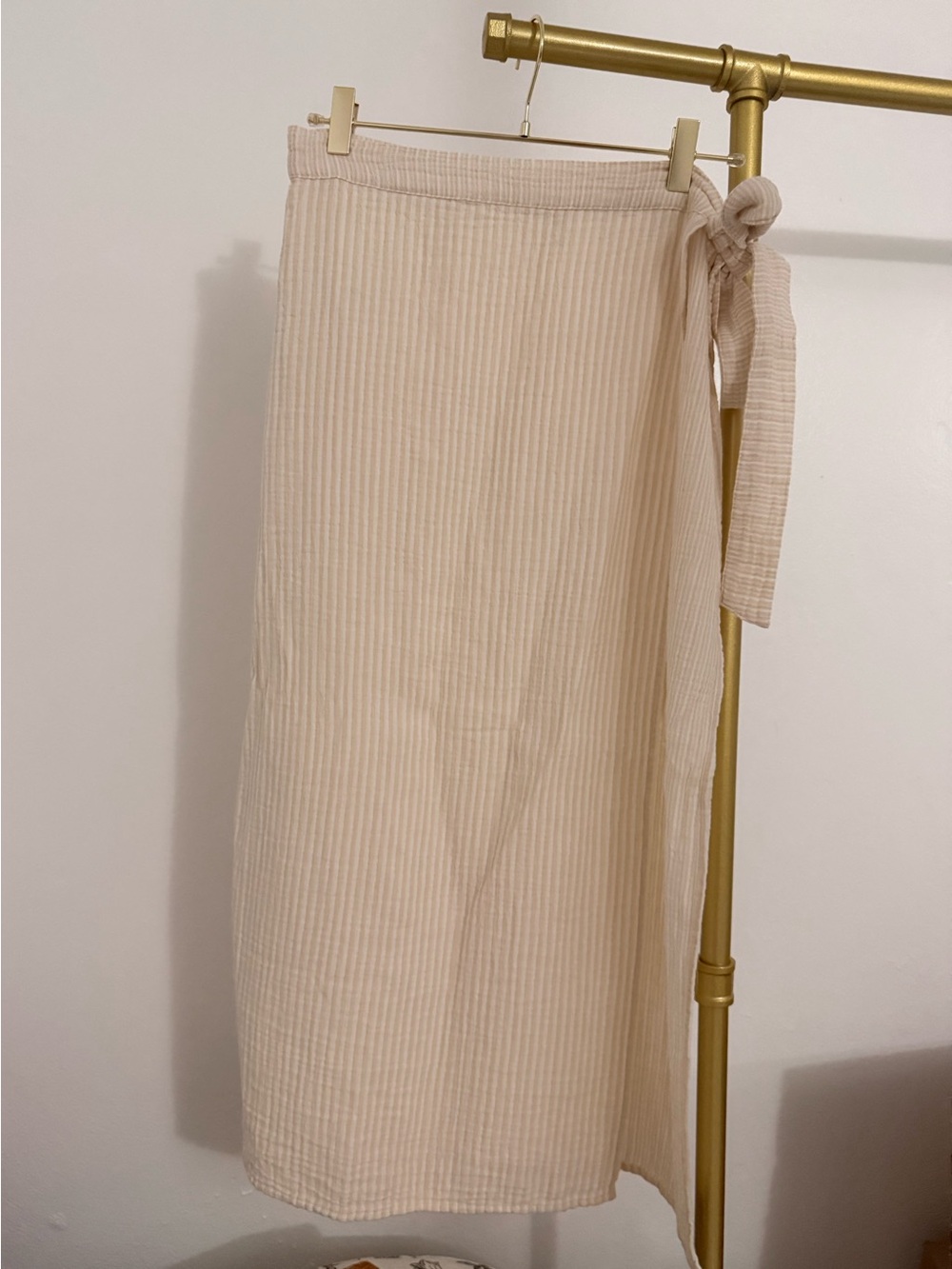 Aerie Ribbed Wrap Midi Skirt with Side Tie (Cover-Up)